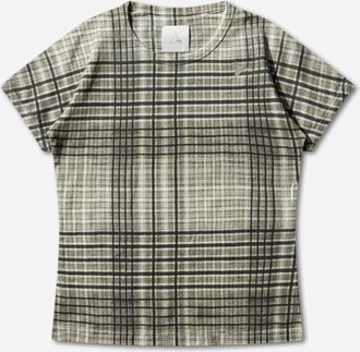 Roa Women s Taba Printed Check Baby T-Shirt Sage Green