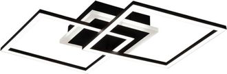 Reality Reality Leuchten - Plafoniera Led Interno 2 Quadrati Neri con Luce Centrale Venida gd Trio
