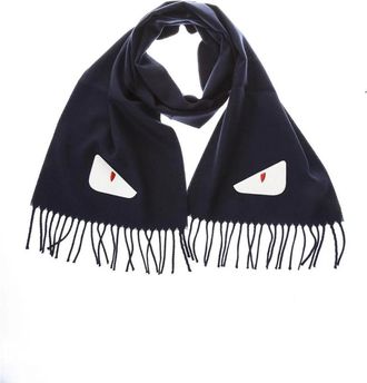 Fendi Winter Scarves, male, Blue, Size: ONE SIZE Wool Scarf