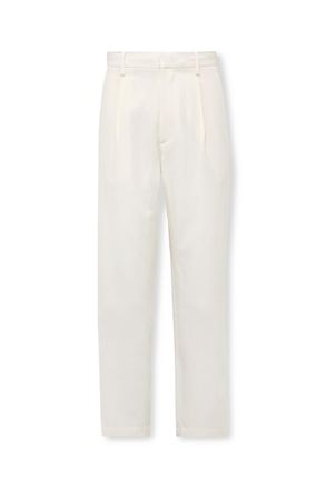 Auralee Straight-Leg Pleated Cotton and Wool-Blend Gabardine Trousers