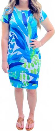 Hatley Crew Neck Tee Dress In Painted Pineapple