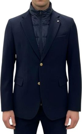 Manuel Ritz Blauwe Blazer met Gouden Knopen - Heren - Blazers - Blauw - XL - Jassen