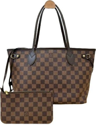 Louis Vuitton Damier Graphite Brown Leather Tote Bag (Pre-Owned)