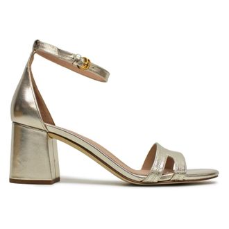 Cole Haan Adelaine Leather Womens Wedge Sole Sandals - Soft Gold - Size:UK 6.5