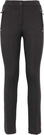 Moncler Elastische Bush Broek met Logopatch - Dames - Slim Fit Broeken - Zwart - XS - Broeken