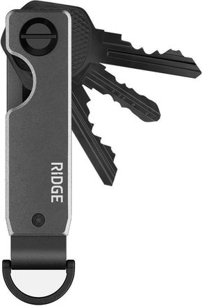 The Ridge Key Organizer - Compact Gunmetal Key Holder | Minimalist Keychain Secures 2-6 Keys