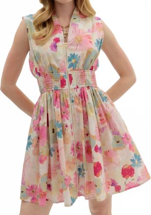 Entro Flowy Floral Mini Dress In Berry