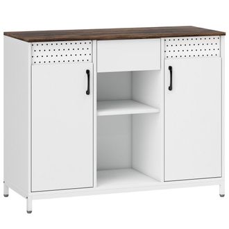 HOMCOM Aparador para sal&oacute;n 100x40x80 cm blanco