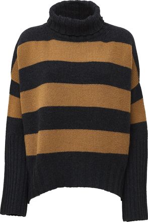 Be You Long-Sleeve Striped Turtleneck Sweater