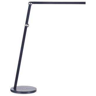 Beliani L&aacute;mpara De Mesa Led Negra 48 Cm Material Sint&eacute;tico Interruptor T&aacute;ctil Dorado