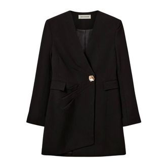 Sofie Schnoor Amirasw Mini Wrap Jurk - Dames - Jurken - Zwart - Maat: XS Leer