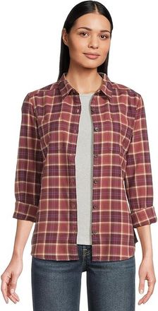 Royal Robbins Lieback Organic Cotton Flannel Long Sleeve Womens Clothing Wild Rhubarb Bodega Bay Pld : LG, Flannel/Cotton
