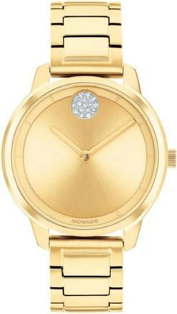 Movado Evolution 2.0 Quartz Gold Dial Ladies Watch 3601318