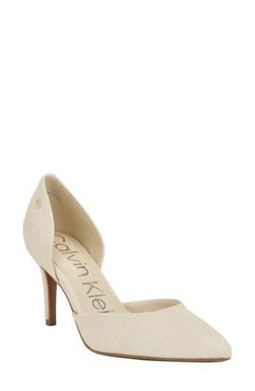 Calvin Klein Gloria dOrsay Pump in Ivory 156 at Nordstrom Rack, Size 8.5