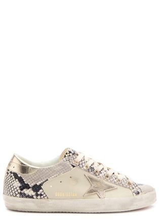 Golden Goose Super-star Python-effect Panelled Leather Sneakers - Beige - 36 (IT36 / UK3)