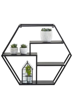 3er Set Wandregal Schwarz – Moderne Regale Zum Aufhängen Für Wohnzimmer, Bad, Küche