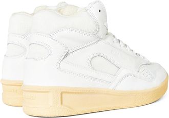 Jil Sander Womens Basket Hi Sneaker White Leather Rubber