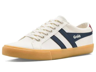 Gola Varsity Mens Classic Shoes White/Navy/Deep Red/Gum : 10.5 D - Medium, Leather/Textile