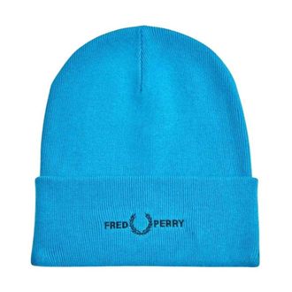 Fred Perry Geborduurde Logo Beanie (Blauw)
