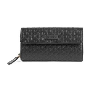 Gucci Accessoires, Dames, Zwart, ONE Size, Leer, Microguccissima Leather Zip Wallet