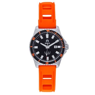 Shield Mens Reef Strap Watch w/Date - Orange Stainless Steel - One Size