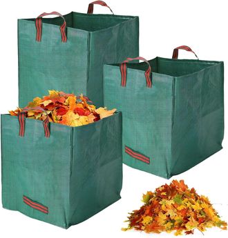 OEM Bolsas De 270 L Para Residuos De Jard&iacute;n, Resistentes Y De Gran Capacidad. Bolsas De Almacenamiento Grandes, Cuadradas, Reutilizables, De Polipropileno