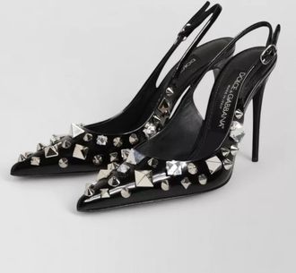Dolce & Gabbana studded leather slingback pumps