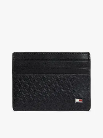 Tommy Hilfiger Embossed Flag Leather Credit Card Holder
