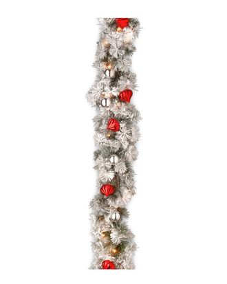 National Tree Company 9Ft Snowy Bristle Pine Garland