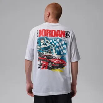 Nike Jordan Mens Jordan Brooklyn T-Shirt in White | IO0025-100