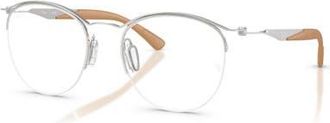 Ray-Ban 52mm Round optical glasses in Silver at Nordstrom