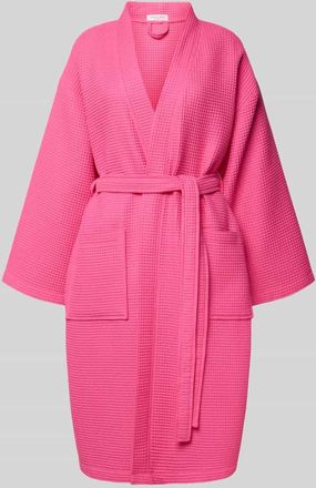 Christian Berg Bademantel mit Taillengürtel in Pink, Größe XXL