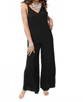 Elan V-Neck Jumpsuit In Black
