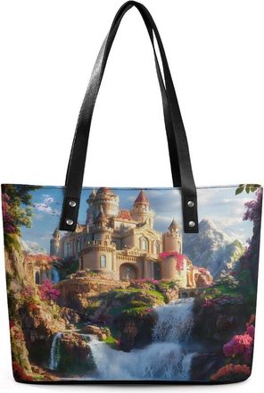 Generic Castle Tote Bags for Women Cute Shoulder Purses Handbags