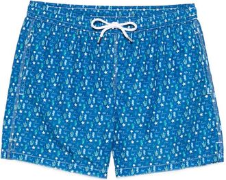 Fedeli Drawstring Graphic Swim Shorts