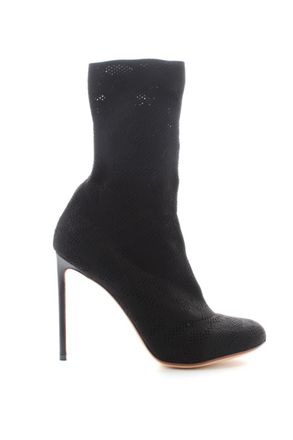 Francesco Russo black pointed knit sock ankle boots Size 39
