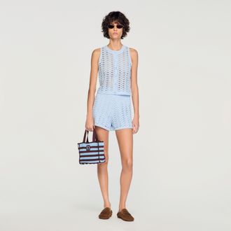 Sandro Beaded crochet cardigan