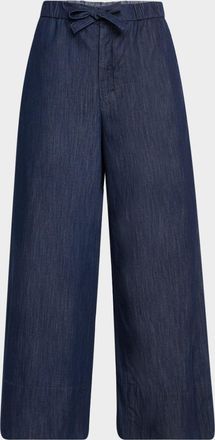 Max Mara Jour Wide-Leg Ankle Pull-on Pants