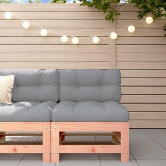 vidaXL Sof&aacute; Central Con Cojines Madera Maciza De Abeto De Douglas Vidaxl