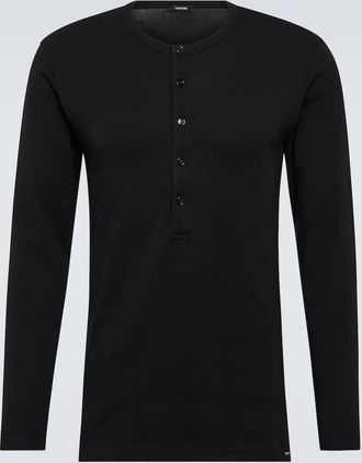 Tom Ford Cotton-blend henley shirt