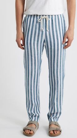 Alex Crane Bo Linen Drawstring Pants in Bigwave at Nordstrom, Size X-Small