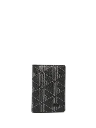 Lacoste logo-plaque bi-fold design wallet - men - PVC - One Size - Grey