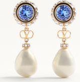 Valentino Garavani Vlogo Signature Earrings In Metal, Enamel, Pearls And Crystals Wo