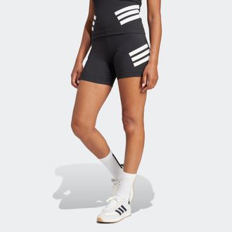 adidas Shorts ADIDAS SPORTSWEAR W FI 3S BIKER, Damen, Gr. L, N-Gr, schwarz, Obermaterial: 90% Baumwolle, 10% Elasthan, Hosen Shorts