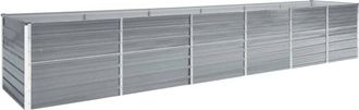 vidaXL Garden Raised Bed Galvanised Steel 480x80x77 cm Grey Vidaxl