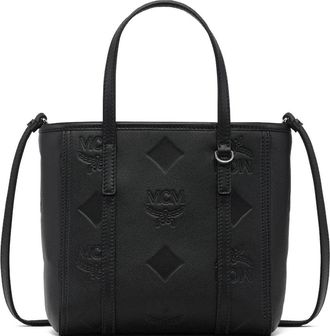 MCM Mini Toni Top-Zip Shopper in Maxi Monogram Leather in Black at Nordstrom