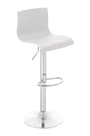 Clp Clp - Taburete De Bar Hover Blanco Metal Cromado