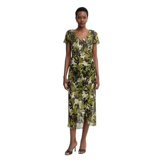 A|X Armani Exchange Midi Jurk - Dames - Casual kleedjes - Veelkleurig - M - Polyester - Kleedjes
