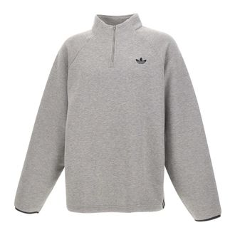 adidas Sweatshirts, male, Gray, S, Adicolor Spacer Drill Top