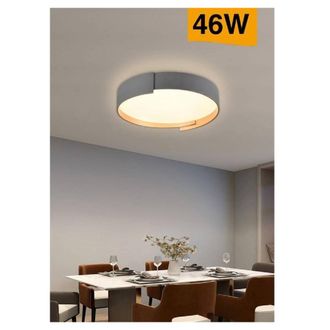 Trade Shop Trade Shop Traesio - Trade Shop - Plafoniera Led Grigio 46 W Moderno Soffitto Rotonda Luce 4000k 3000k 6500k C49-g